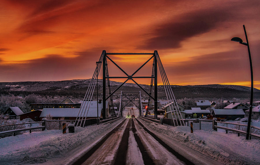The Karasjok Bridge at Noon Photograph by Pekka Sammallahti