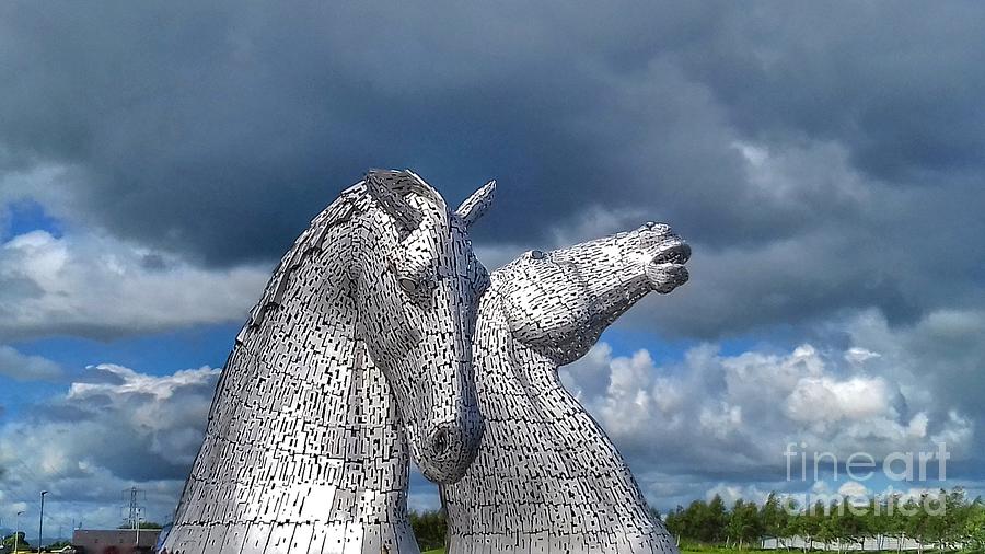 The Kelpies 2 Photograph by Joan-Violet Stretch