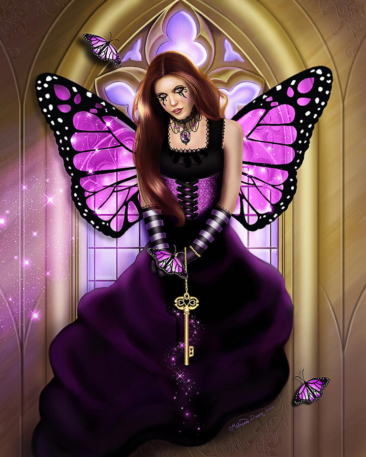 Fairy Digital Art - The Key by Melissa Dawn