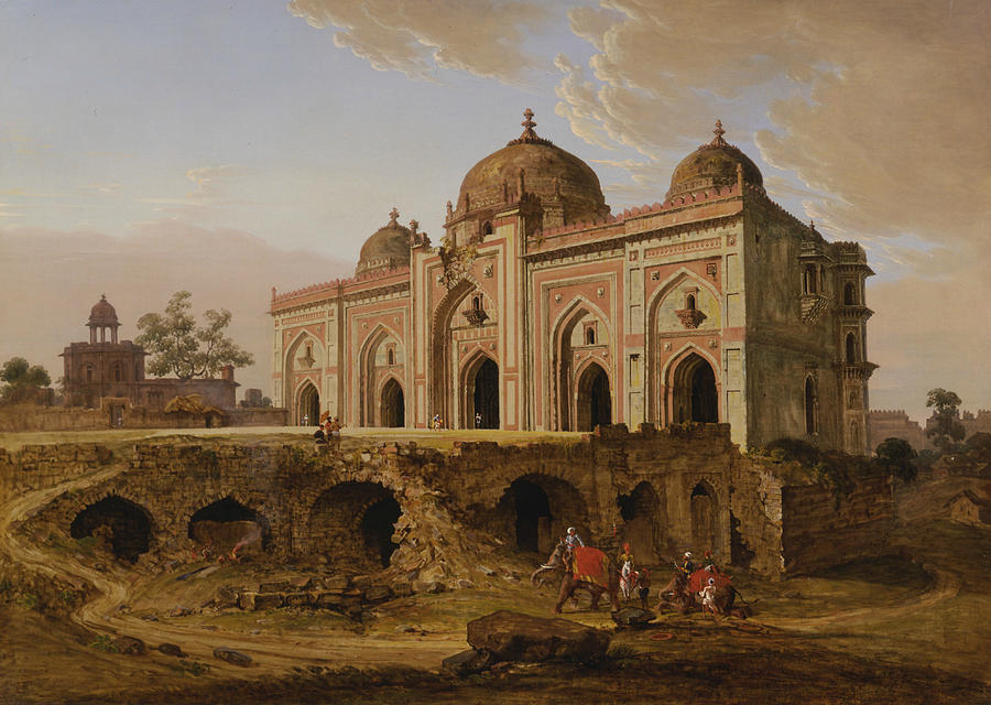 The Kila Kona Masjid, Purana Qila, Delhi Painting by Robert Smith