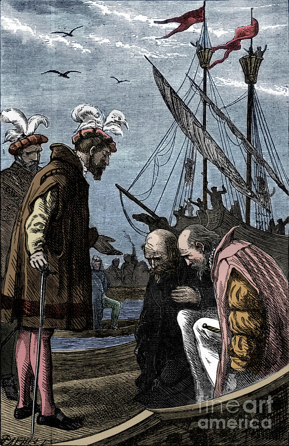 The King Visits Vasco Da Gama 1904 Drawing by Print Collector