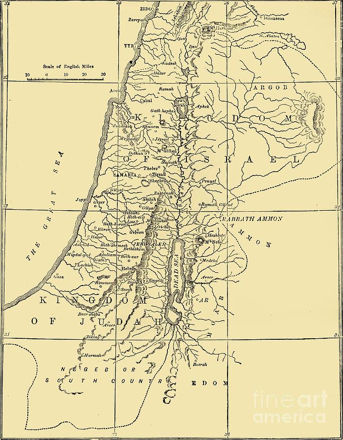 The Kingdoms Of Judah And Israel Drawing by Print Collector
