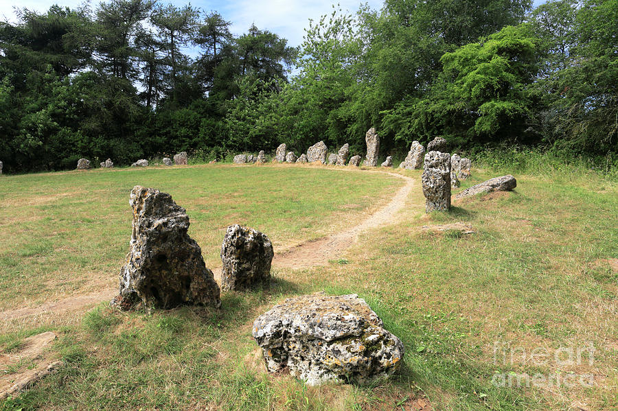 Burial Ground Photograph - The Kings Men Stone Circle, Rollright Stones by Dave Porter