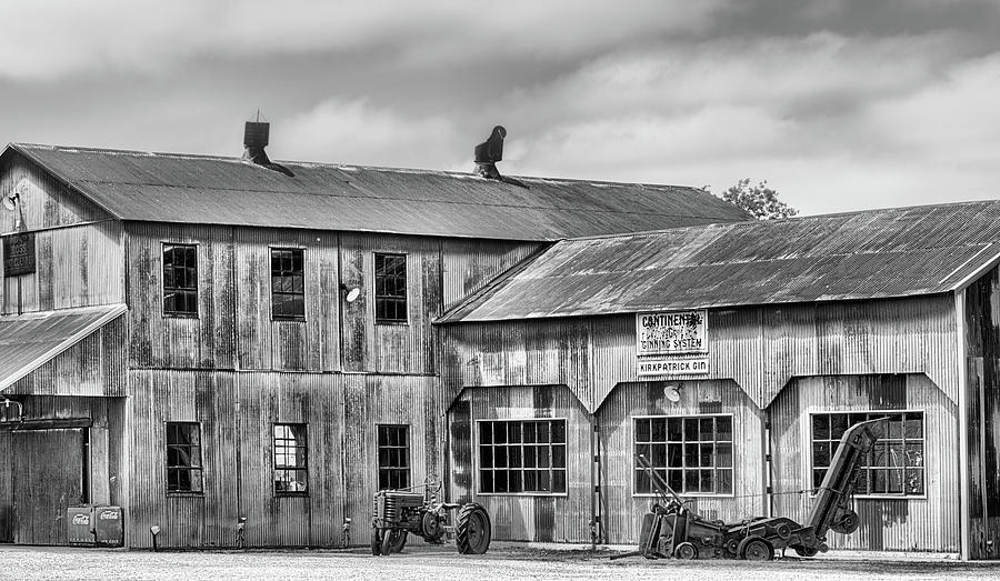 The Kirkpatrick Cotton Gin Black and White Photograph by JC Findley