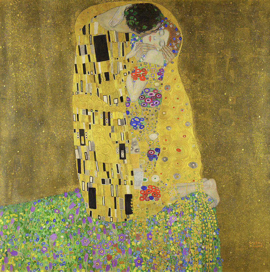 Gustav Klimt The Kiss Painting - The Kiss, 1908-1909 by Gustav Klimt Gustav Klimt The Kiss Painting - The Kiss, 1908-1909 by Gustav Klimt