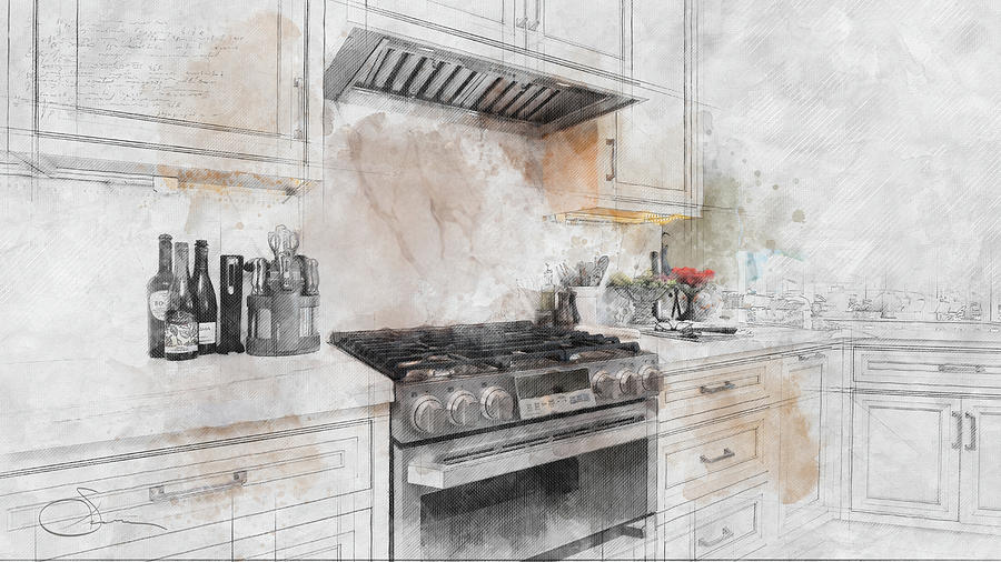 The Kitchen Stove Digital Art by Rob Smiths