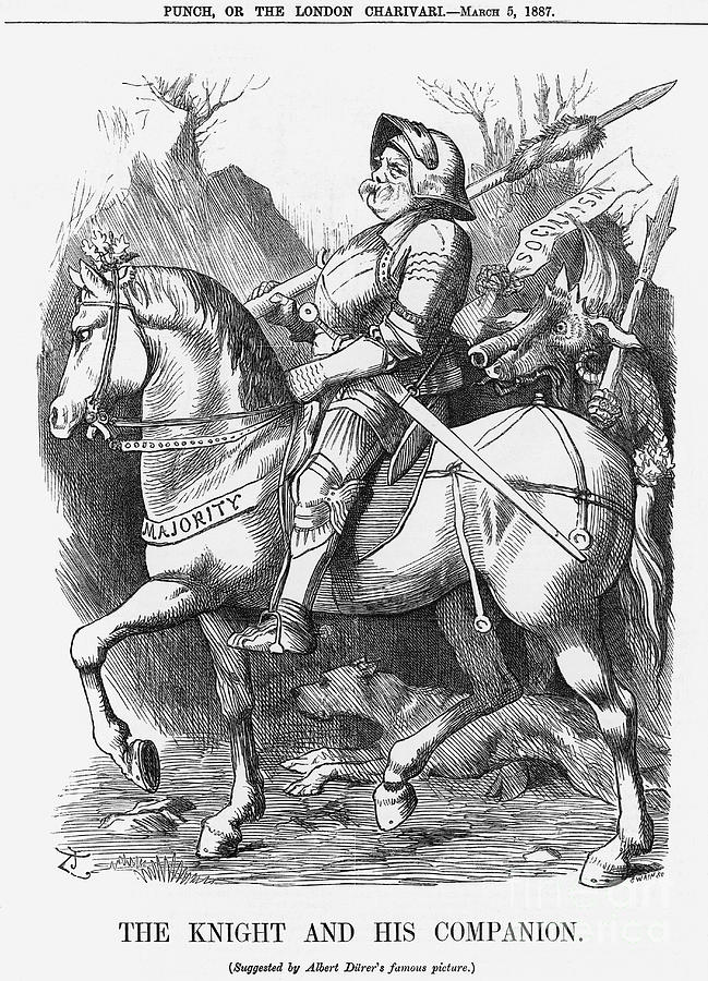 The Knight And His Companion, 1887 Drawing by Print Collector