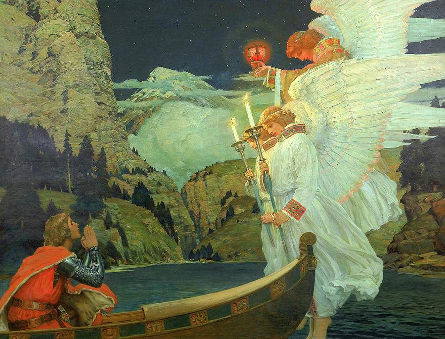 Knight Painting - The Knight of the Holy Grail by Frederick Judd Waugh