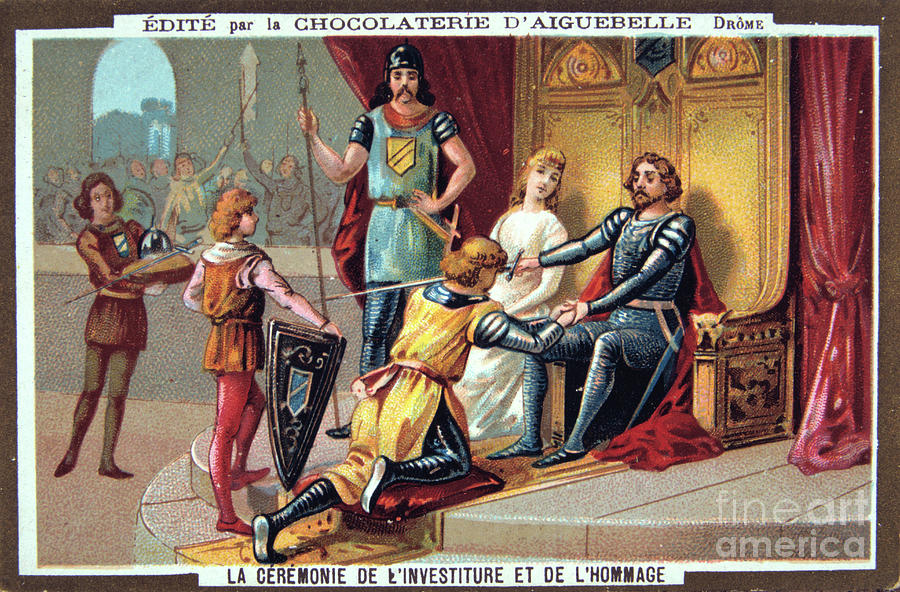 The Knights - Swearing Of Allegiance Drawing by Print Collector