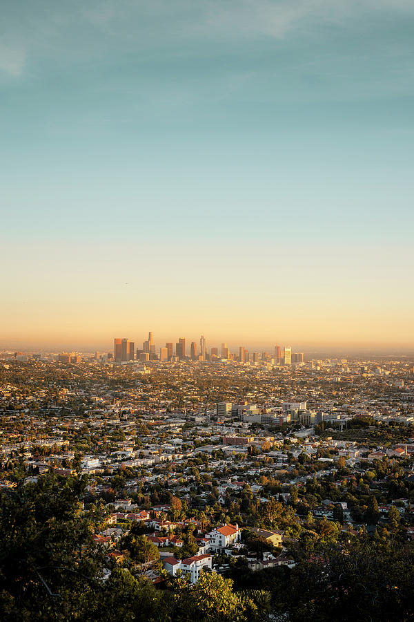 The LA vista taken from Griffith Observatory at Sunset Photograph by ...