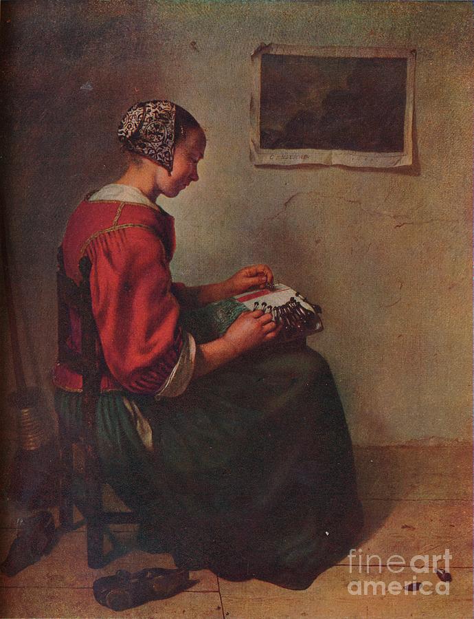 The Lace Maker, 1662 Drawing by Print Collector