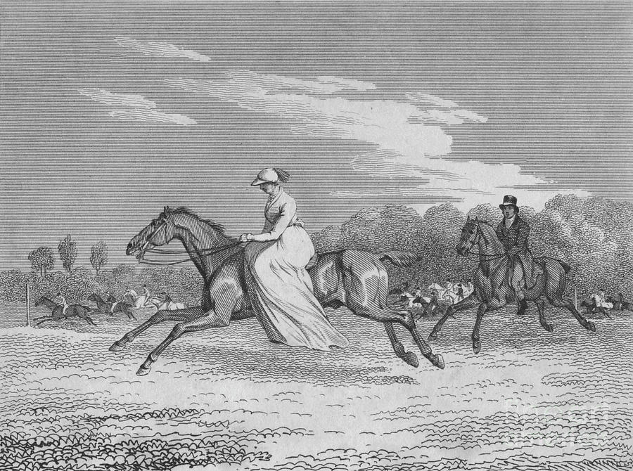 The Lady At Egham Races Drawing by Print Collector