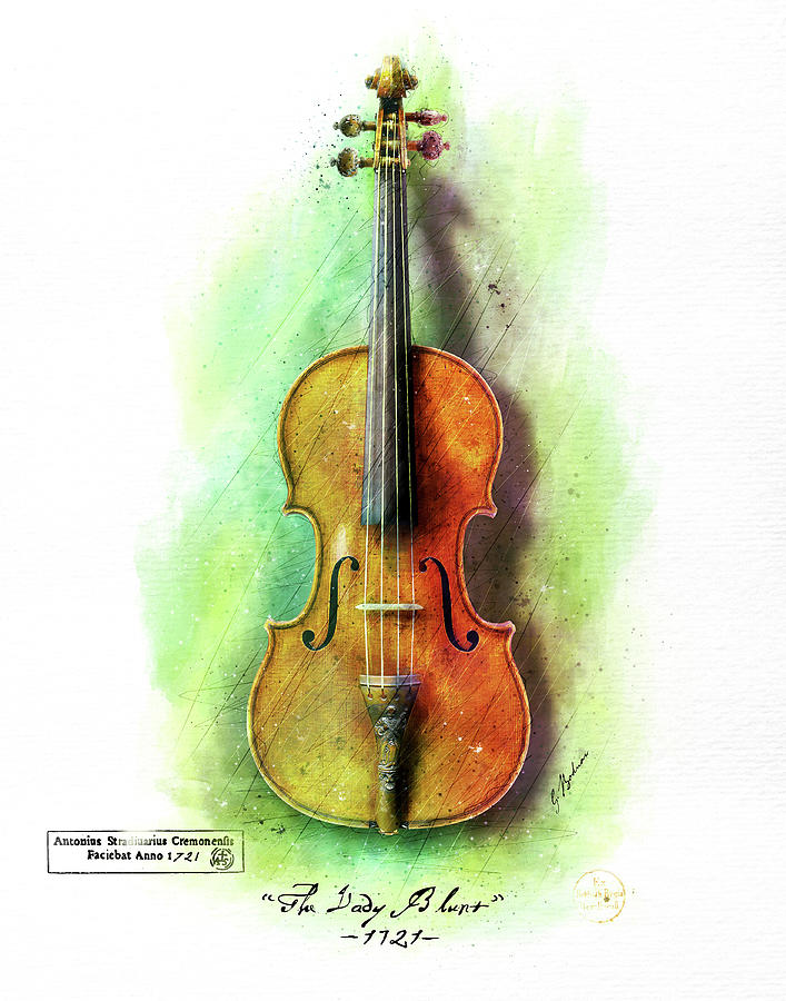 Beethoven Movie Digital Art - The Lady Blunt Stradivarius V. 1 by Gary Bodnar