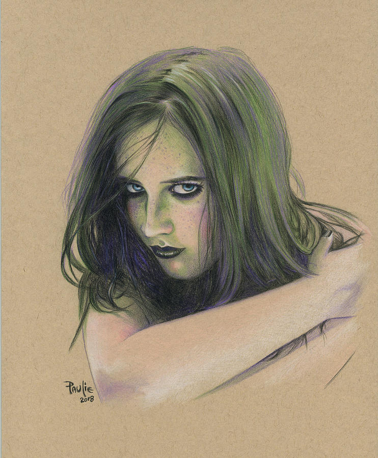 Eva Green Drawing - The Lady Eva by Paul Petro