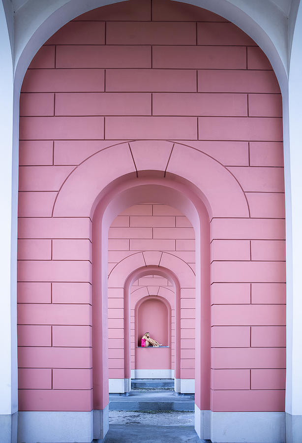 Architecture Photograph - The Lady In Pink by Michael Allmaier