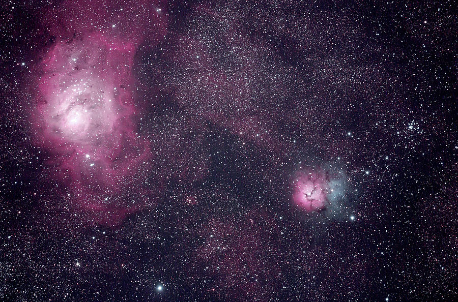 The Lagoon And Trifid Nebula Photograph by Pat Gaines