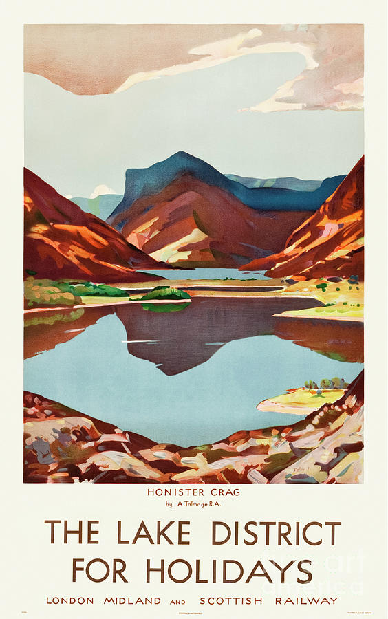 The Lake District For Holidays, Circa 1930 Vintage Travel Poster Painting by Algernon Mayow Talmage