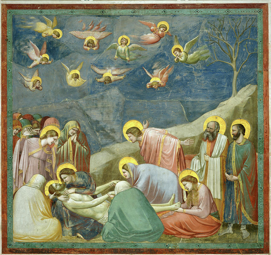 The Lamentation By Giotto Drawing by Giotto Di Bondone