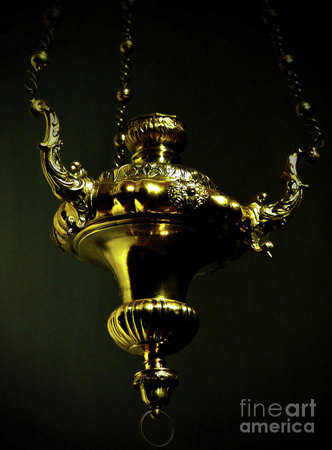 The lamp from the Church of the Assumption Rijeka Photograph by Jasna Dragun