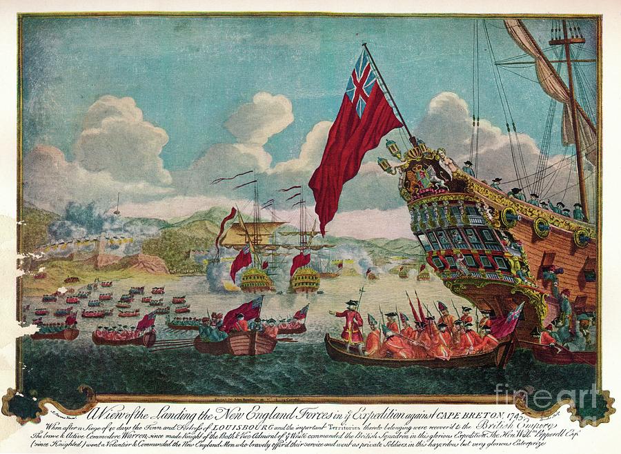 The Landing Of Troops From New England Drawing by Print Collector
