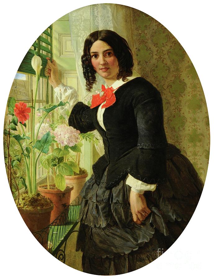 Flower Painting - The Landlady, 1856 by James Collinson
