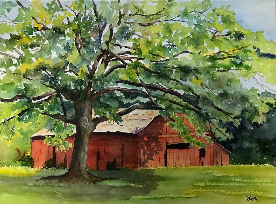 The Landmark Red Barn Painting by Beth Fontenot