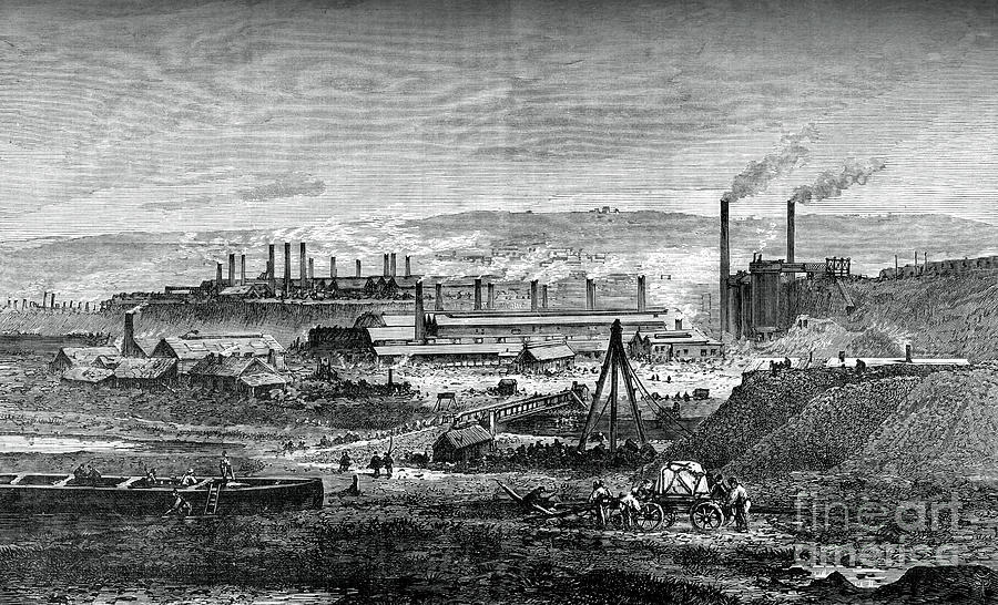 The Landore Siemens Steel Works, C1880 Drawing by Print Collector