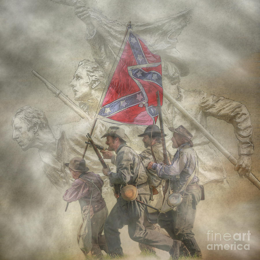 The Last Charge Gettysburg  Digital Art by Randy Steele