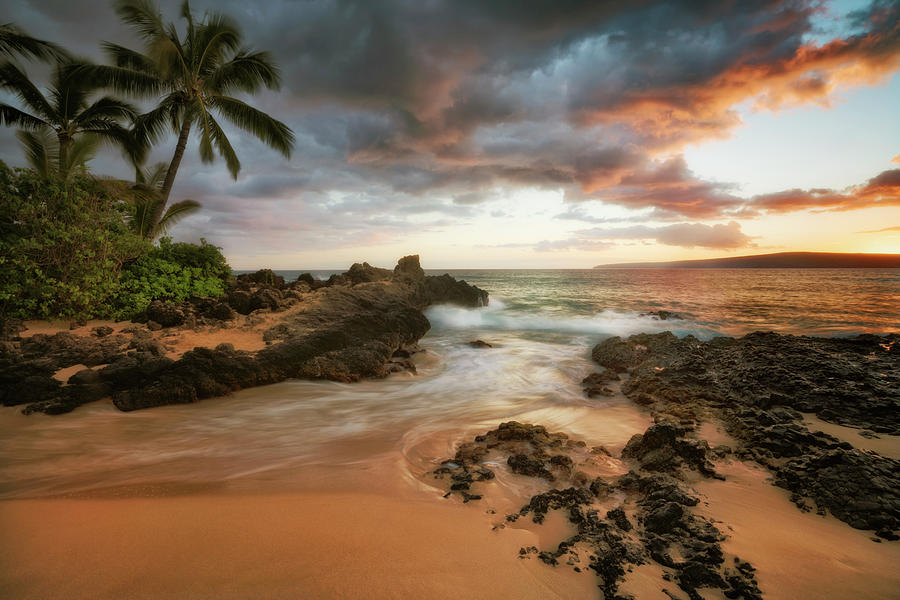 The last colors of sunset at the idyllic Secret Beach. Photograph by ...