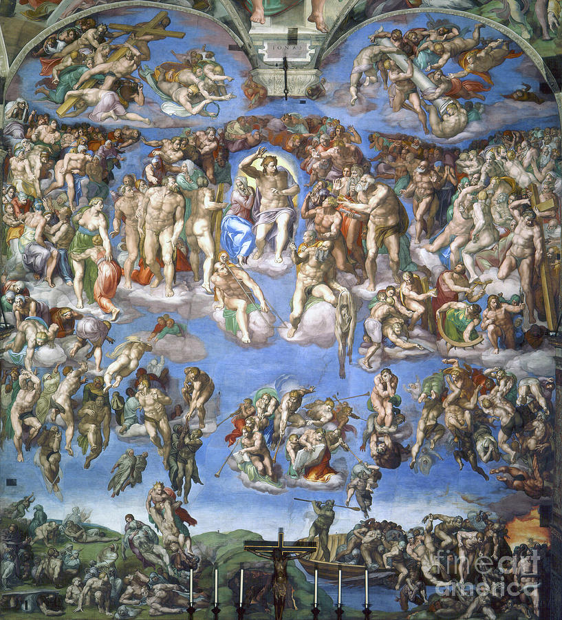 Paradise Painting - The Last Judgment, C.1540 by Michelangelo Buonarroti