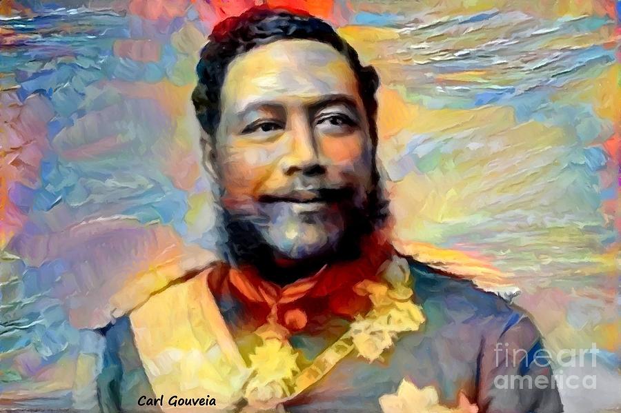 The last king of Hawaii Mixed Media by Carl Gouveia