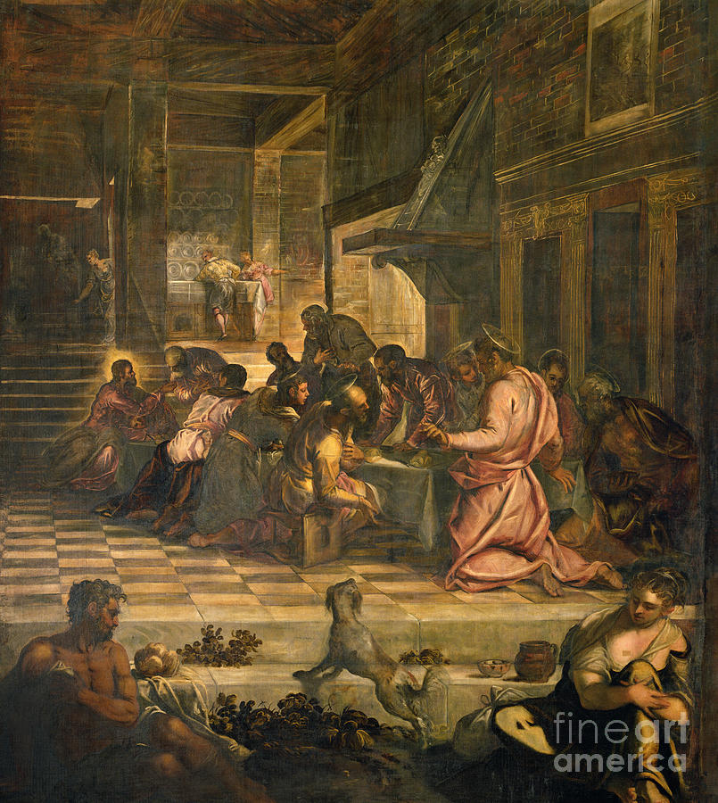 The Last Supper, 1579 Painting by Jacopo Robusti Tintoretto