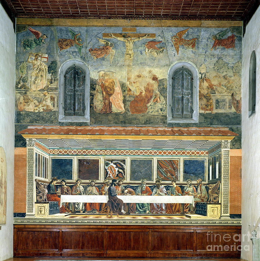 The Last Supper Painting by Andrea Del Castagno