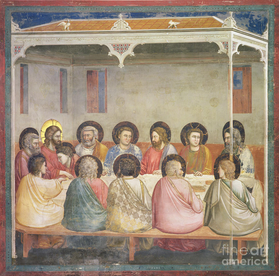 The Last Supper, C.1305 Painting by Giotto Pixels
