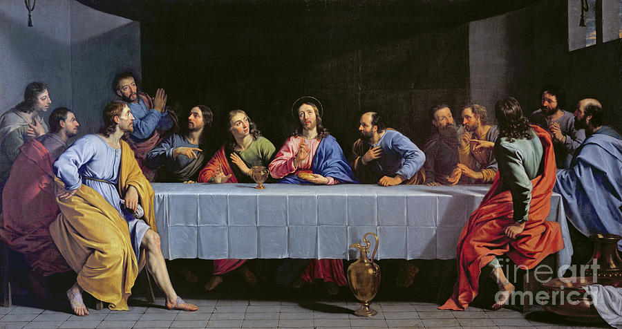 The Last Supper, Called 'the Little Last Supper' Painting by Philippe ...