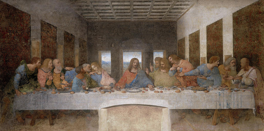 Leonardo Da Vinci Painting - The Last Supper, Fresco by Leonardo Da Vinci