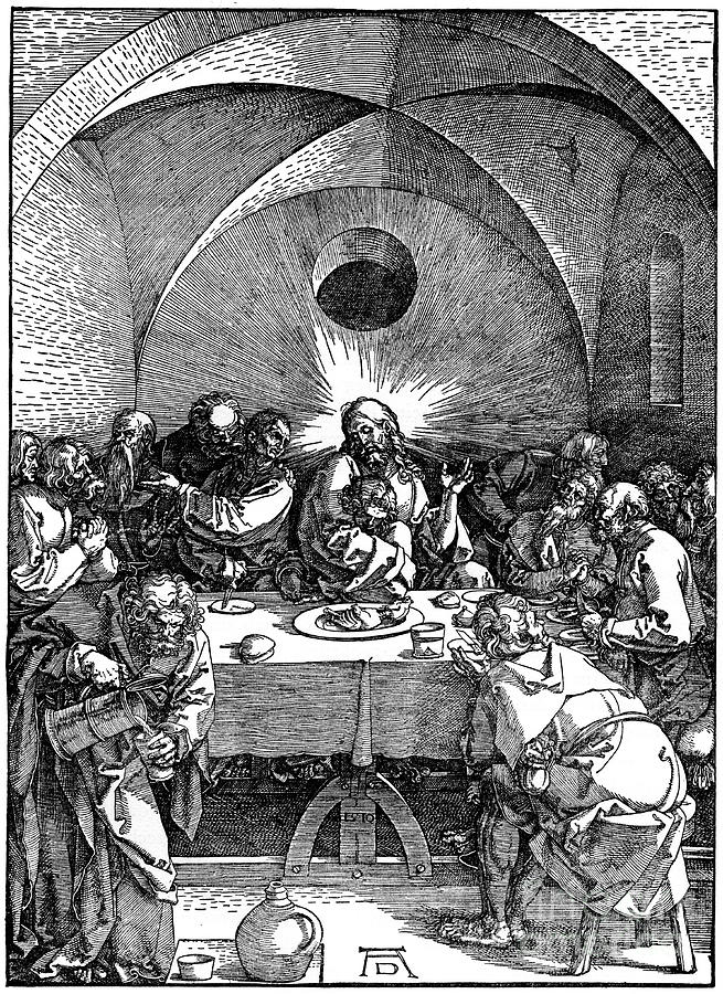 The Last Supper From The Great Passion Drawing by Print Collector