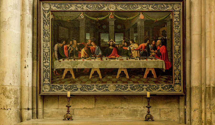 The Last Supper, Troyes Cathedral Photograph by Marcy Wielfaert