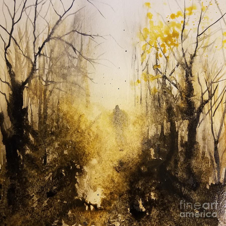The late autumn walk  Painting by Han in Huang wong