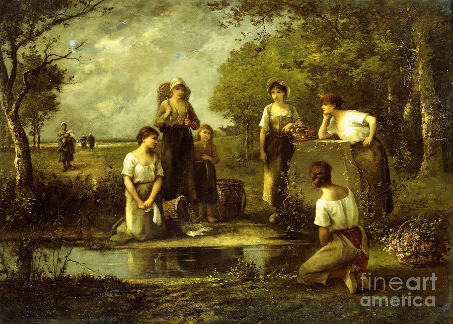 The Laundresses Painting by Leon Richet