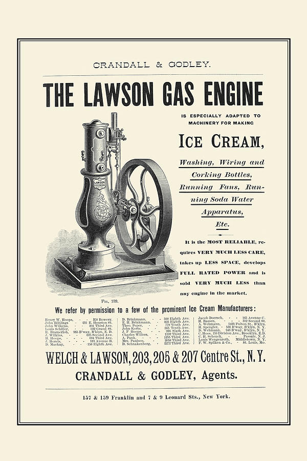 The Lawson Gas Engine Painting by Unknown