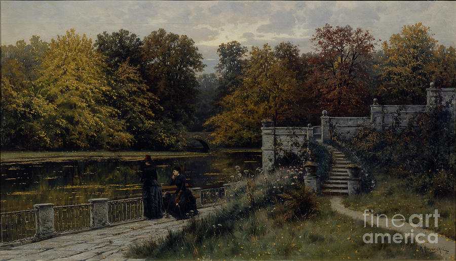 The Lazienki Park, 1886. Artist Drawing by Heritage Images