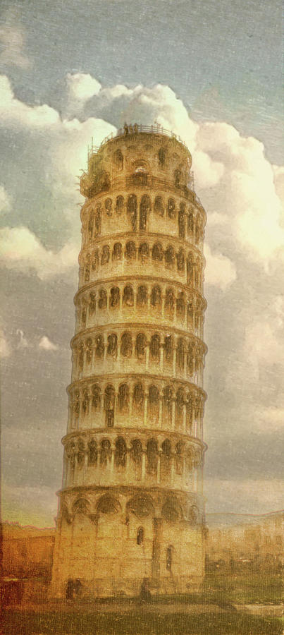 City Digital Art - The Leaning Tower of Pisa by Paul Gioacchini
