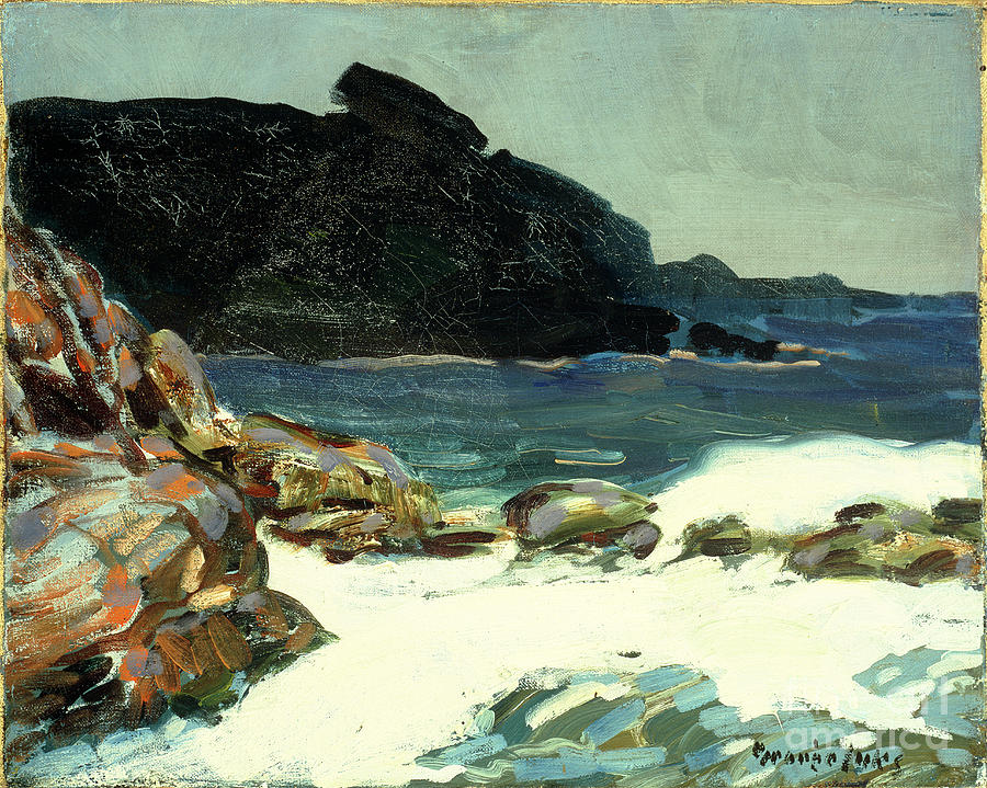 Landscape Painting - The Ledge, Elizabeth, Maine by George Benjamin Luks