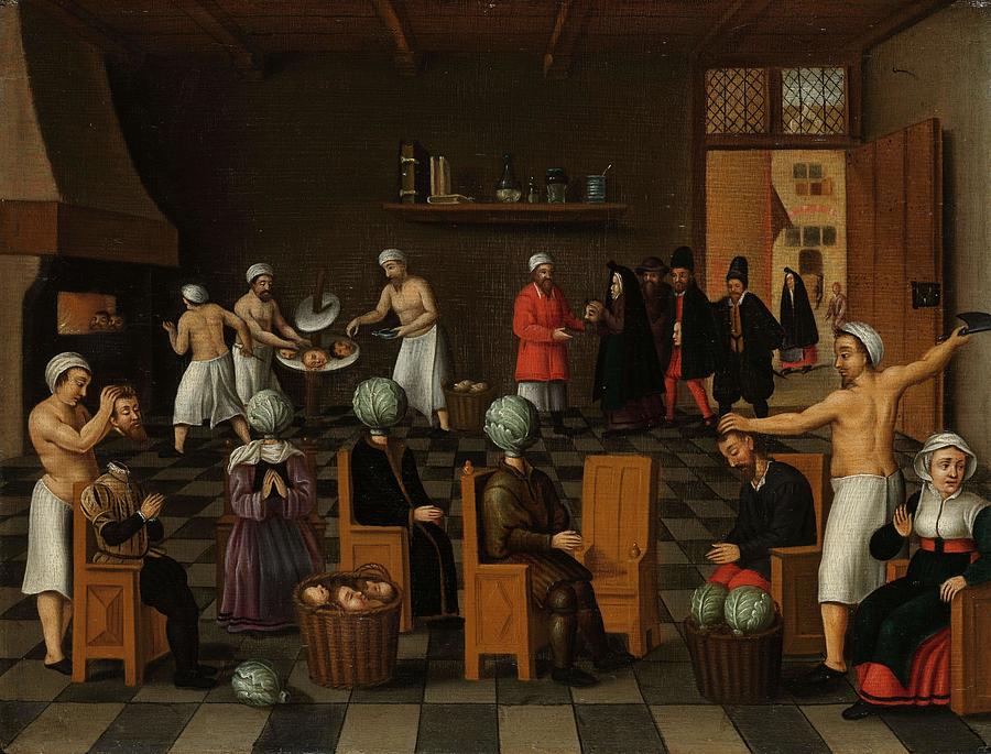 The Legend of the Baker of Eekloo. Painting by Cornelis van Dalem -copy after- Jan van Wechelen -copy after-