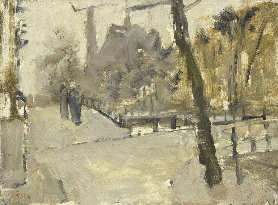 The Leidsegracht, Amsterdam. Painting by George Hendrik Breitner -1857-1923-