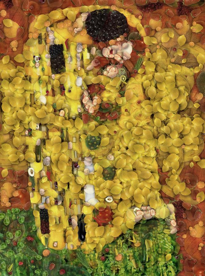 The Lemon Kiss Vegetable Decoupage Vegan Art Digital Art by Taiche Acrylic Art