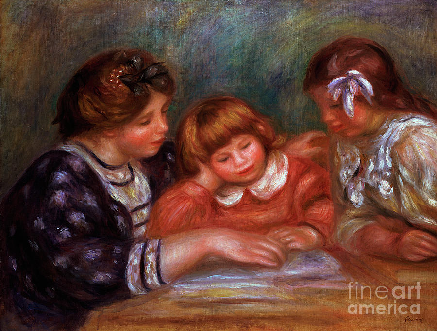 The Lesson, 1906 Painting by Pierre Auguste Renoir