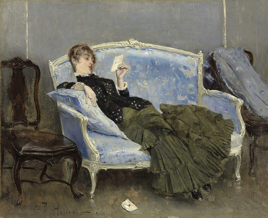 The Letter Painting by Paul Cesar Helleu - Pixels