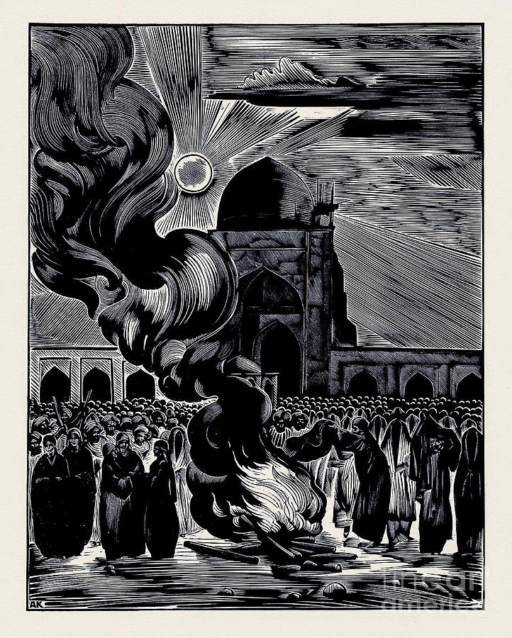 The Liberation Of Muslim Women. Burning Drawing by Heritage Images